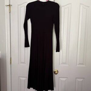 Who what wear black long sleeve midi dress